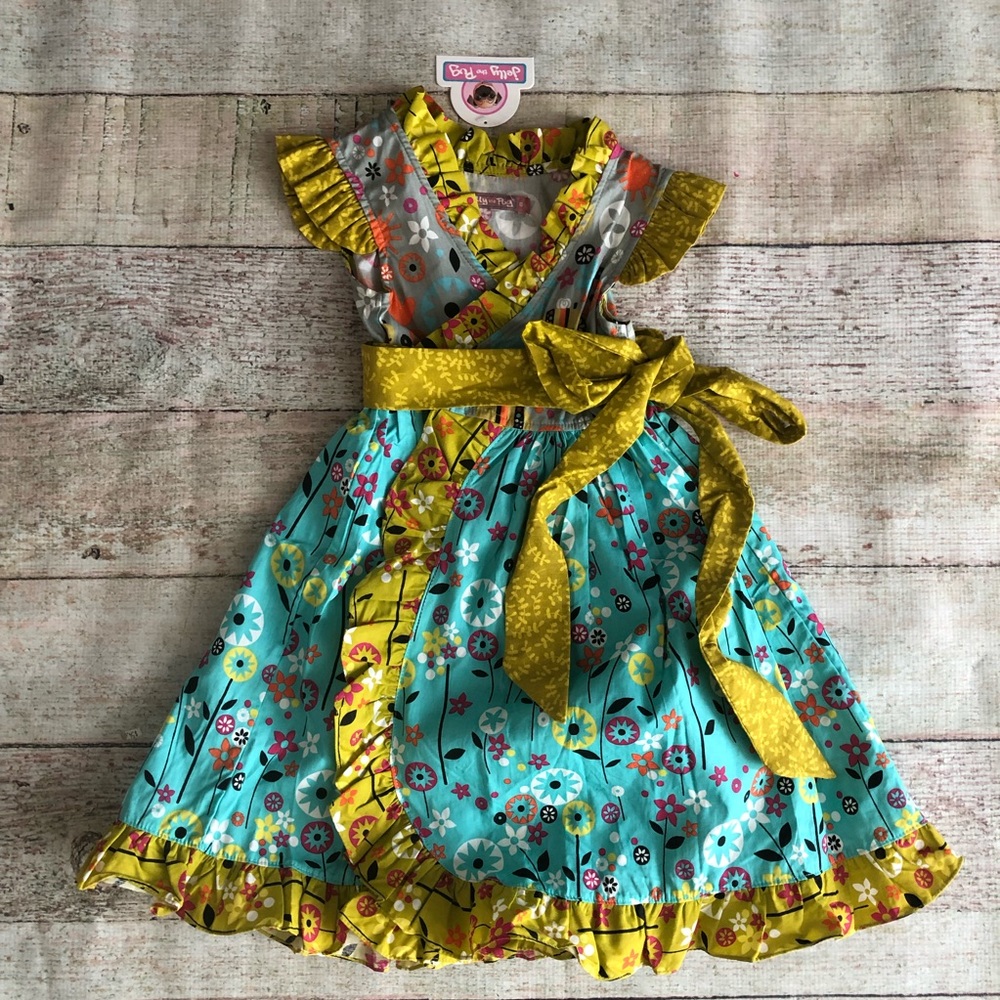 NWT JELLY  The Pug WRAP Dress 3t and 6